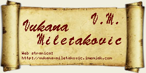 Vukana Miletaković vizit kartica